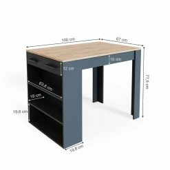 VICCO Bartisch REPOSE Tresen Tisch Regal Bistrotisch Schublade Eiche Anthrazit 8 VICCO Bartisch REPOSE Tresen Tisch Regal Bistrotisch Schublade Eiche Anthrazit -Vicco Geschäft 8600343700 34653 prod 003