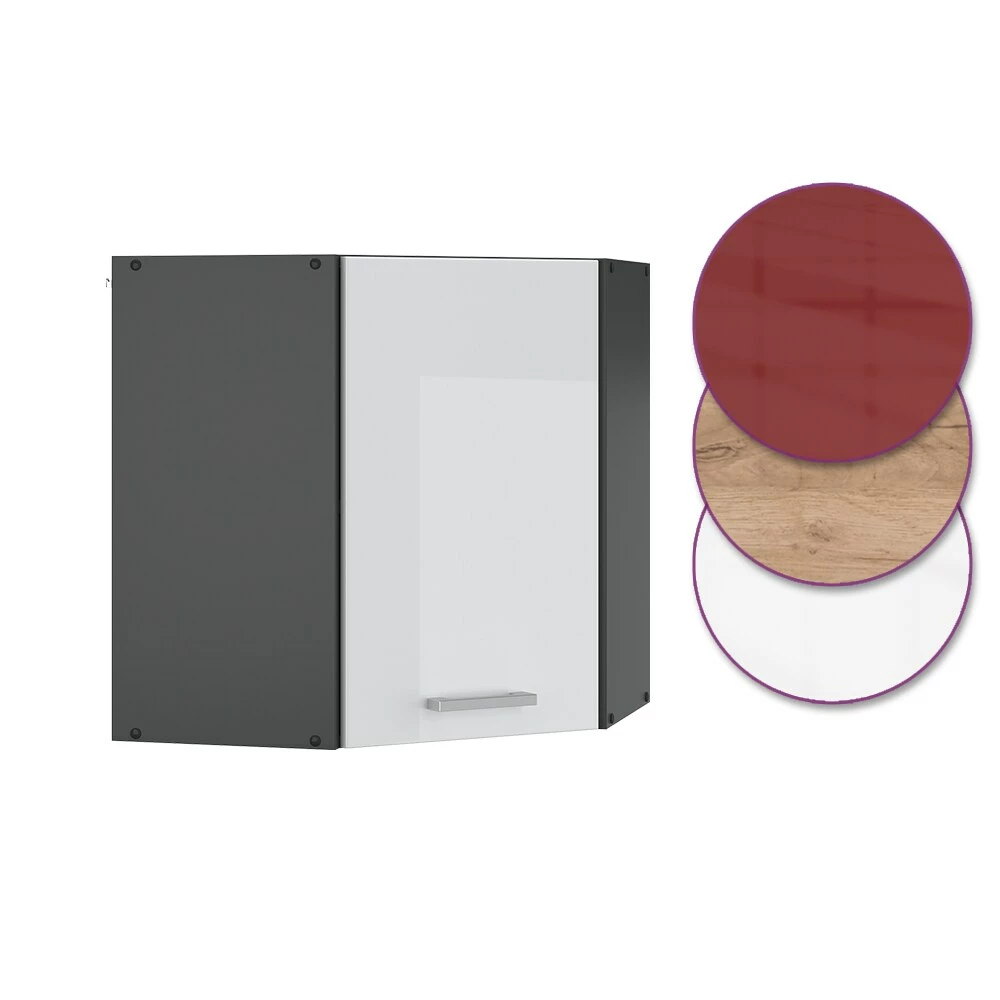 VICCO Küchenschrank Hängeschrank Eckhängeschrank 57 Cm R-Line Anthrazit 6 VICCO Küchenschrank Hängeschrank Eckhängeschrank 57 Cm R-Line Anthrazit – Bild 6