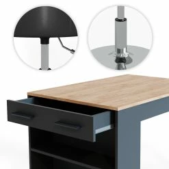 VICCO Bartisch REPOSE Tresen Tisch Hocker Bistrotisch Schublade Eiche Anthrazit 11 VICCO Bartisch REPOSE Tresen Tisch Hocker Bistrotisch Schublade Eiche Anthrazit -Vicco Geschäft 8600343700 34953 prod 006