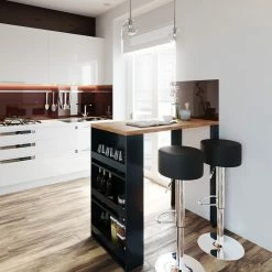 _empty_ VICCO Bartisch Bartresen Stehtisch Tisch Mit Hocker Tresentisch Bistrotisch Eiche Anthrazit -Vicco Geschäft 8600343700 34954 prod 004