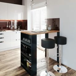 _empty_ VICCO Bartisch Bartresen Stehtisch Tisch Mit Hocker Tresentisch Bistrotisch Eiche Anthrazit -Vicco Geschäft 8600343700 34954 prod 005