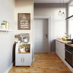 Vicco Küchenschrank Mikrowellenschrank Anrichte Elio Auf Rollen Küchenwagen Weiß -Vicco Geschäft 8600343700 35078 prod 004