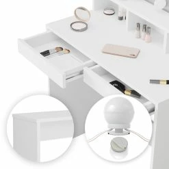 Vicco Schminktisch Frisiertisch Schminkkommode Ania Mit LED Beleuchtung Sitzbank 11 Vicco Schminktisch Frisiertisch Schminkkommode Ania Mit LED Beleuchtung Sitzbank -Vicco Geschäft 8600343700 36386 prod 006