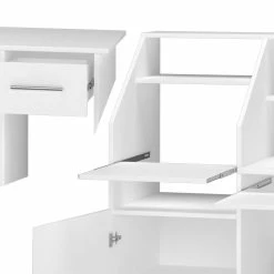 Computertisch Schreibtisch Arbeitstisch Edwin Weiß Ablagen Schublade 1 Tür Vicco -Vicco Geschäft 8600343700 36714 prod 006