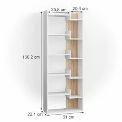 Vicco Bücherregal Raumteiler Standregal Fico Sonoma 6 Etagen Wandregal Hochregal 8 Vicco Bücherregal Raumteiler Standregal Fico Sonoma 6 Etagen Wandregal Hochregal -Vicco Geschäft 8600343700 36781 prod 003