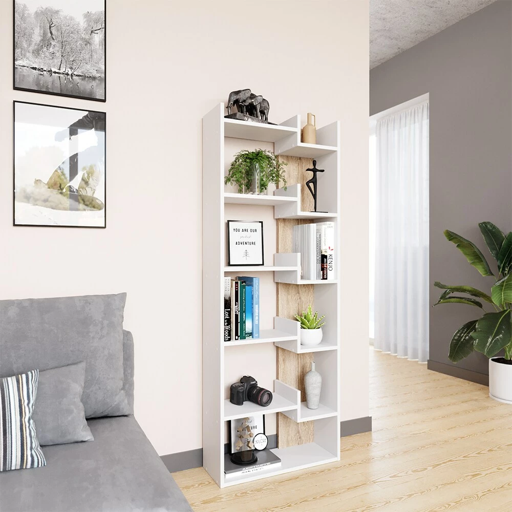 Vicco Bücherregal Raumteiler Standregal Fico Sonoma 6 Etagen Wandregal Hochregal 5 Vicco Bücherregal Raumteiler Standregal Fico Sonoma 6 Etagen Wandregal Hochregal – Bild 5