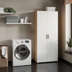 Vicco Universalschrank Mehrzweckschrank Büroschrank Ingo Weiß-Sonoma 2 Türen -Vicco Geschäft 8600343700 36813 prod 004