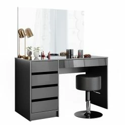 VICCO Schminktisch Sherry Anthrazit Hochglanz Frisiertisch Spiegel Hocker -Vicco Geschäft 8600343700 36886 prod 006