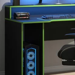 Vicco Computertisch Gamingtisch Schreibtisch Roni Schwarz/Grün PC-Tisch Ablage -Vicco Geschäft 8600343700 37187 prod 005