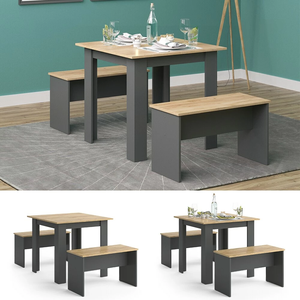 Vicco Tischgruppe Sitzgruppe Esszimmer Sentio Esstisch Anthrazit Eiche 80 Cm 1 Vicco Tischgruppe Sitzgruppe Esszimmer Sentio Esstisch Anthrazit Eiche 80 Cm