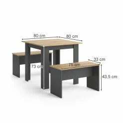 Vicco Tischgruppe Sitzgruppe Esszimmer Sentio Esstisch Anthrazit Eiche 80 Cm 8 Vicco Tischgruppe Sitzgruppe Esszimmer Sentio Esstisch Anthrazit Eiche 80 Cm -Vicco Geschäft 8600343700 37274 prod 003