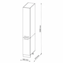 Vicco Apothekerhochschrank Küchenschrank Küchenzeile R-Line Landhaus 30 Cm Weiß -Vicco Geschäft 8600343700 37812 prod 003