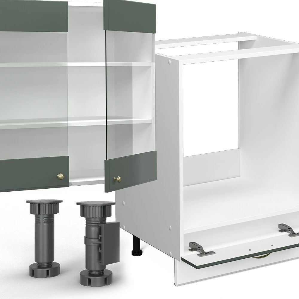 Vicco Küchenzeile Küchenblock Einbauküche Fame-Line Landhaus Weiß Grün Gold 300 Cm Schubunterschrank Herdumbauschrank Spülenunterschrank Hängeschrank Kühlumbauschrank Geschirrspülerblende 5 Vicco Küchenzeile Küchenblock Einbauküche Fame-Line Landhaus Weiß Grün Gold 300 Cm Schubunterschrank Herdumbauschrank Spülenunterschrank Hängeschrank Kühlumbauschrank Geschirrspülerblende – Bild 5