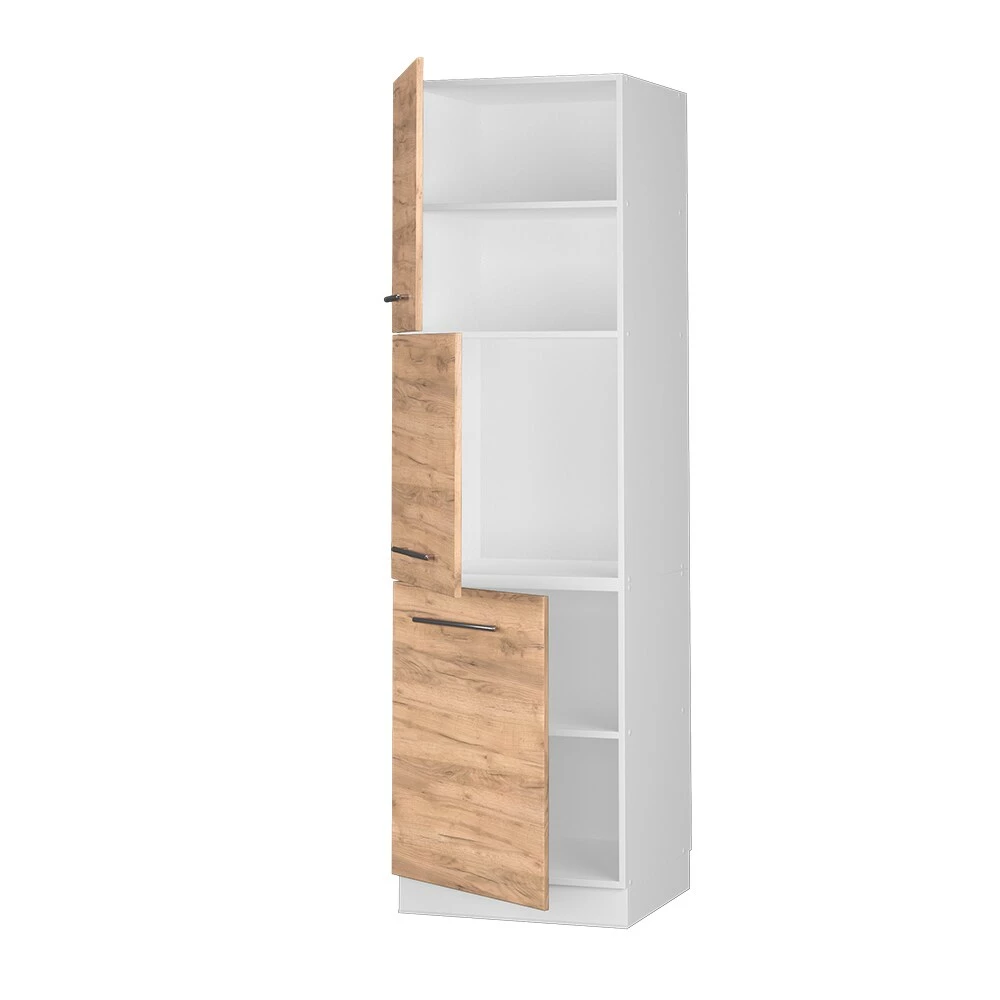 Vicco Herdumbauschrank Küchenschrank Küchenmöbel Fame-Line Weiß Eiche Goldkraft 60 Cm Modern Küche Einbauküche Blende Herdschrank Hochschrank Küchenzeile Drehtür Einlegeboden 4 Vicco Herdumbauschrank Küchenschrank Küchenmöbel Fame-Line Weiß Eiche Goldkraft 60 Cm Modern Küche Einbauküche Blende Herdschrank Hochschrank Küchenzeile Drehtür Einlegeboden – Bild 4