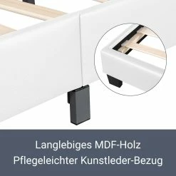 Juskys Polsterbett Bolonia 140x200 Cm - Bett Mit Lattenrost – Jugendbett Weiß 11 Juskys Polsterbett Bolonia 140x200 Cm - Bett Mit Lattenrost – Jugendbett Weiß -Vicco Geschäft 8600348200 47362017 prod 006