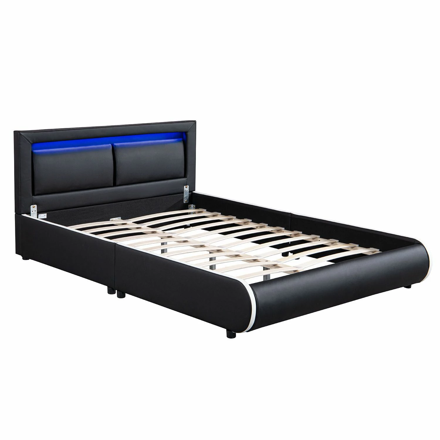 Juskys Polsterbett Murcia 140 X 200 Cm - Schwarz 1 Juskys Polsterbett Murcia 140 X 200 Cm - Schwarz