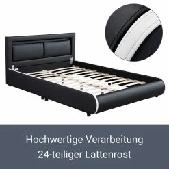 Juskys Polsterbett Murcia 140 X 200 Cm - Schwarz 9 Juskys Polsterbett Murcia 140 X 200 Cm - Schwarz -Vicco Geschäft 8600348200 49928453 prod 004