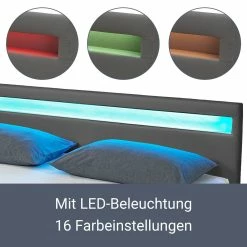 Juskys Polsterbett Lyon 140 X 200 Cm Dunkelgrau Mit Kaltschaummatratze -Vicco Geschäft 8600348200 52911887 prod 005