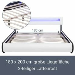 Juskys Polsterbett Sevilla 180 X 200 Cm Weiß Doppelbett Ehebett Mit Kaltschaummatratze 9 Juskys Polsterbett Sevilla 180 X 200 Cm Weiß Doppelbett Ehebett Mit Kaltschaummatratze -Vicco Geschäft 8600348200 53299313 prod 004