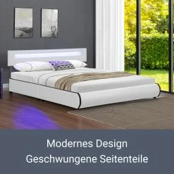 Juskys Polsterbett Sevilla 180 X 200 Cm Weiß Doppelbett Ehebett Mit Kaltschaummatratze 11 Juskys Polsterbett Sevilla 180 X 200 Cm Weiß Doppelbett Ehebett Mit Kaltschaummatratze -Vicco Geschäft 8600348200 53299313 prod 006