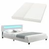 Juskys Polsterbett Paris 180 X 200 Cm Doppelbett In Weiß Mit Kaltschaummatratze