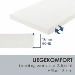 Juskys Kaltschaummatratze 90 X 200 Cm – Härtegrad H3 - 16 Cm Hohe Matratze Aus PU Kaltschaum -Vicco Geschäft 8600348200 70544501 prod 004