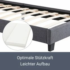 Juskys Polsterbett Verona 90 X 200 Cm Grau – Bettgestell Inkl. LED-Beleuchtung & Lattenrost 10 Juskys Polsterbett Verona 90 X 200 Cm Grau – Bettgestell Inkl. LED-Beleuchtung & Lattenrost -Vicco Geschäft 8600348200 73188949 prod 005