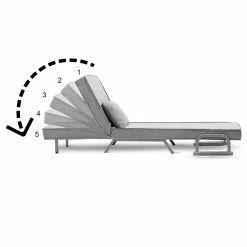 Makika Schlafsessel Schlafsofa Ted Klappbar In Grau -Vicco Geschäft 8600348300 8701 prod 003