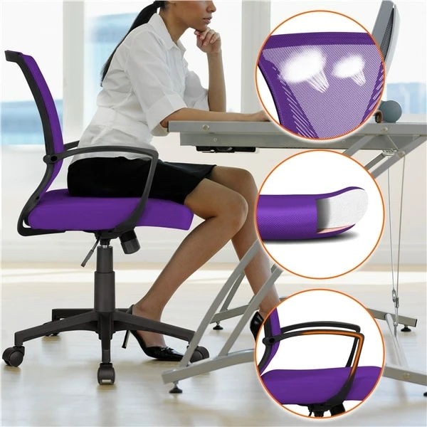 Yaheetech Bürostuhl Schreibtischstuhl Ergonomischer Drehstuhl Chefsessel Höhenverstellbar Sportsitz Mesh Netz Stuhl 4 Yaheetech Bürostuhl Schreibtischstuhl Ergonomischer Drehstuhl Chefsessel Höhenverstellbar Sportsitz Mesh Netz Stuhl – Bild 4
