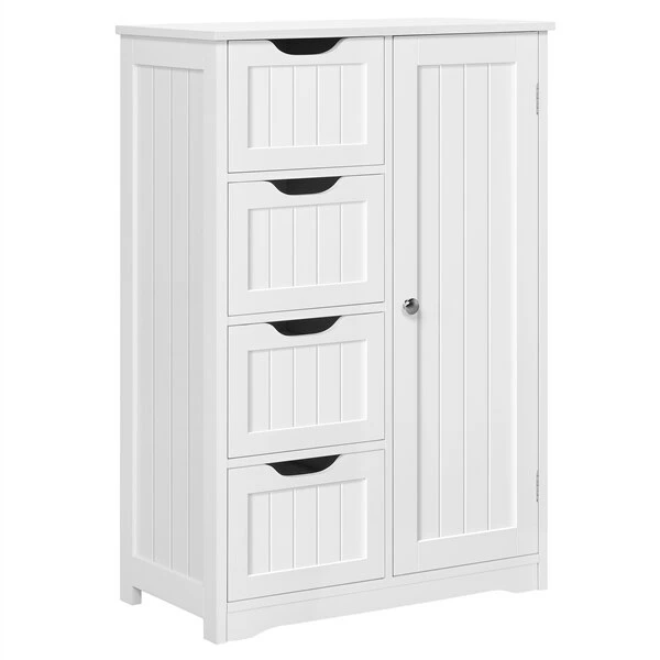 Yaheetech Hängeschrank Wandschrank Badschrank Küchenschrank Regal Aufbewahrung Mit Tür Und Einlegeboden,Weiß 2 Yaheetech Hängeschrank Wandschrank Badschrank Küchenschrank Regal Aufbewahrung Mit Tür Und Einlegeboden,Weiß – Bild 2