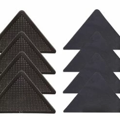 WOHNWOHL® Teppich-Anti-Rutsch Ecken • Anti-Slip Unterlage I Selbstklebend I Einfache Anwendung • Waschbar Und Wieder Verwendbar • Schwarz • Für Teppiche Und Matten • 8er-Set