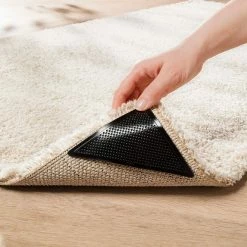 WOHNWOHL® Teppich-Anti-Rutsch Ecken • Anti-Slip Unterlage I Selbstklebend I Einfache Anwendung • Waschbar Und Wieder Verwendbar • Schwarz • Für Teppiche Und Matten • 8er-Set 6 WOHNWOHL® Teppich-Anti-Rutsch Ecken • Anti-Slip Unterlage I Selbstklebend I Einfache Anwendung • Waschbar Und Wieder Verwendbar • Schwarz • Für Teppiche Und Matten • 8er-Set -Vicco Geschäft 8600361900 TEP023 prod 003