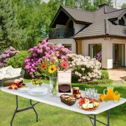 KESSER® Buffettisch Tisch Klappbar Kunststoff 183x76 Cm Campingtisch Partytisch Klapptisch Gartentisch Für Garten, Terrasse Und Balkon Zusammenklappbar 8 Personen Inkl. Tragegriff -Vicco Geschäft 8600364700 20237 prod 004 scaled