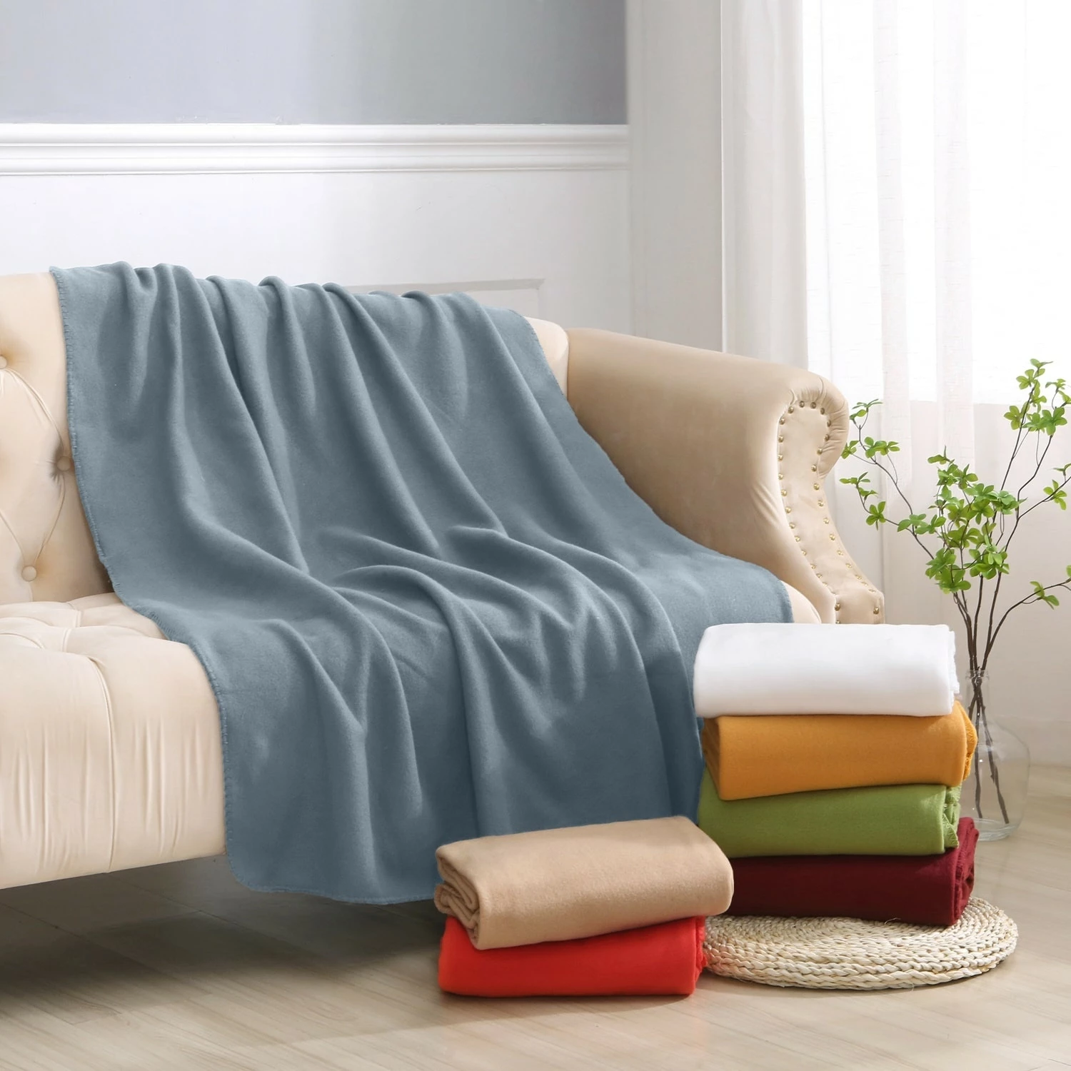 Wometo 2er Set Fleecedecken Polar-Fleece - (2er Set Fleecedecken) Mit Kettel-Einfassung & Anti-Pilling 2 Wometo 2er Set Fleecedecken Polar-Fleece - (2er Set Fleecedecken) Mit Kettel-Einfassung & Anti-Pilling – Bild 2