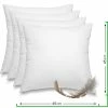 Wometo 4er Set Federkissen Home, 45x45 Cm - Kissenfüllung Mit Bezug Aus Baumwolle Und Füllung Aus 100% Federn
