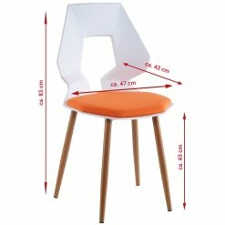 TRISENS 2er 4er Set Design Stühle Esszimmerstühle Küchenstühle Wohnzimmerstuhl Bürostuhl Kunststoff -Vicco Geschäft 8600366200 11490 prod 006
