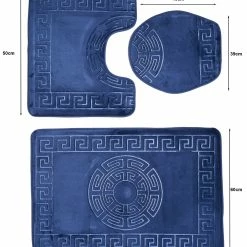 Zellerfeld 3-Teilig Badematte Rutschfest 7 Zellerfeld 3-Teilig Badematte Rutschfest -Vicco Geschäft 8600367600 TRM 0080 Dunkelblau prod 003